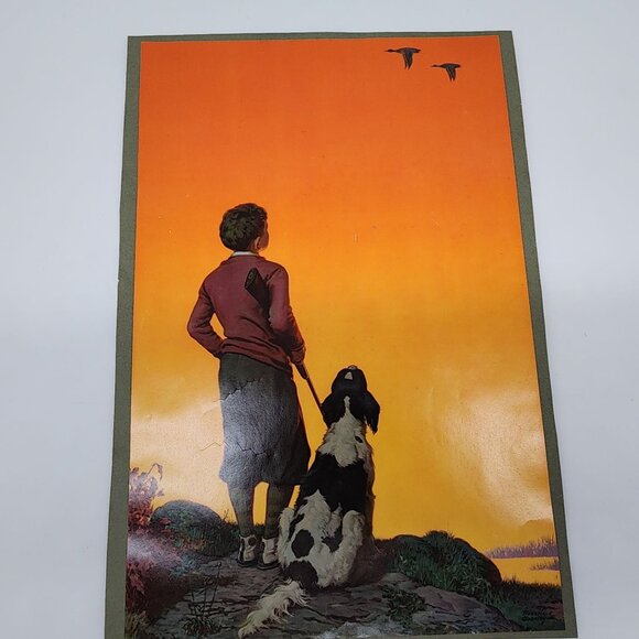 Frederic Stanley Other - Days End Print Child with Dog Picture 11"x17" by Frederic Stanley